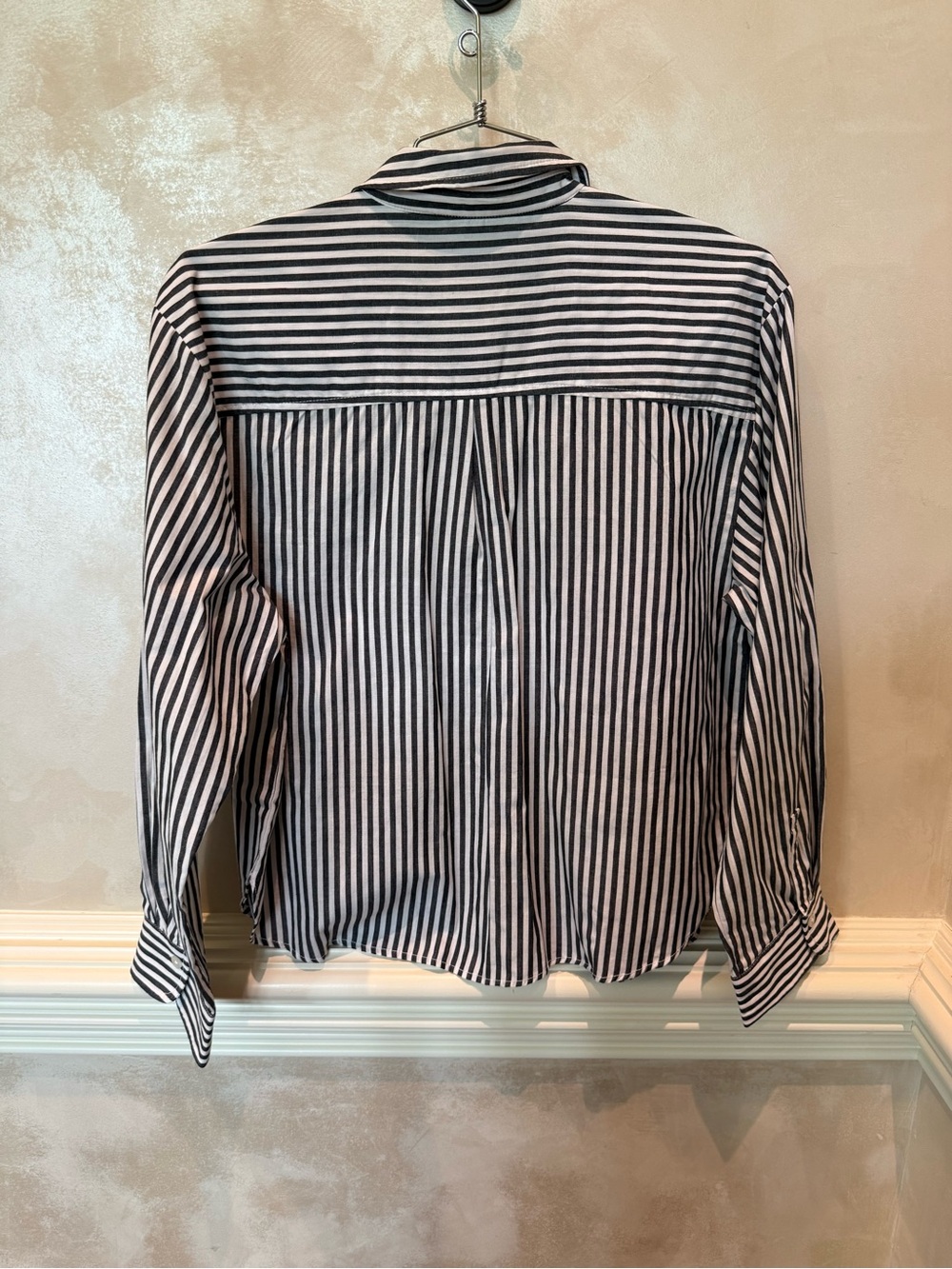 Striped Navy & White Button-Up Shirt - Picture 2 of 3